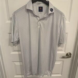 Donald Ross Sport- Core Rob Polka Dot Golf Sport Polo Mens XL